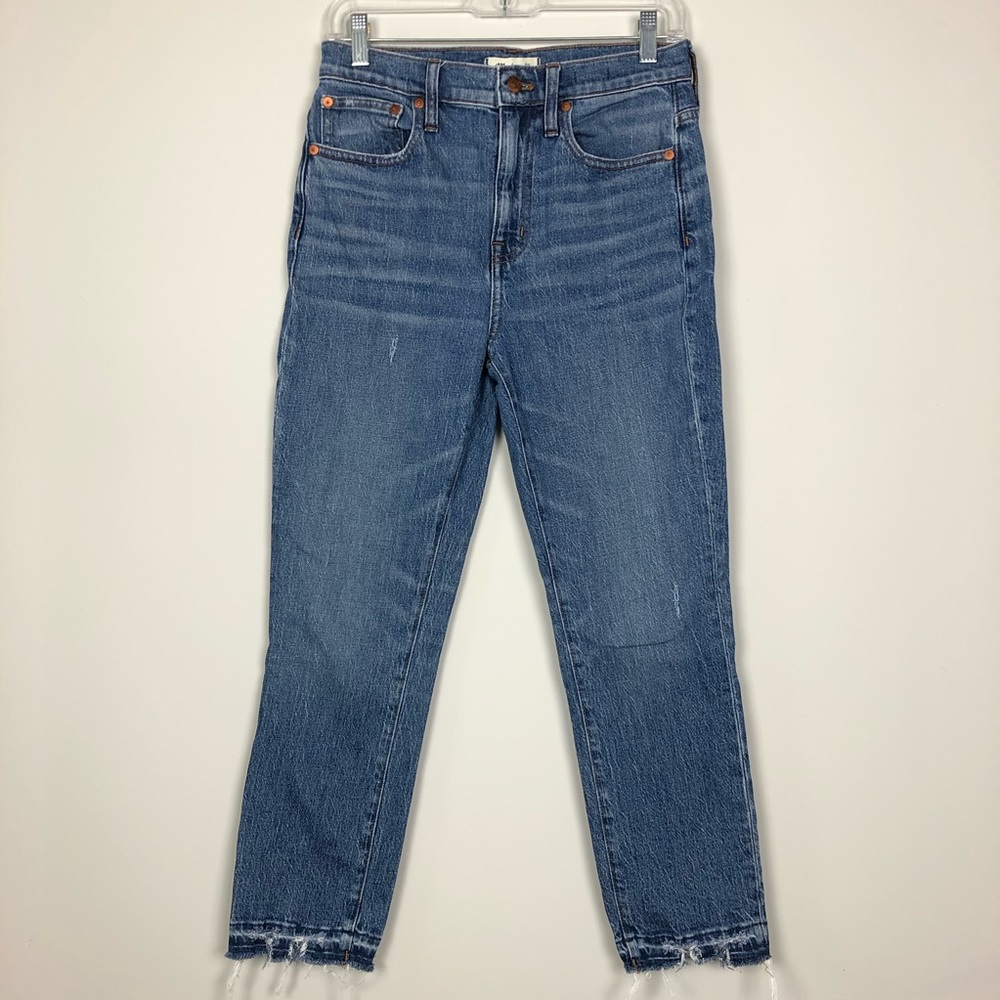 Madewell high rise slim boy jean. Crop Size 25
